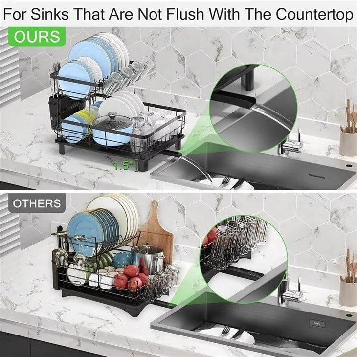 double dish drainer